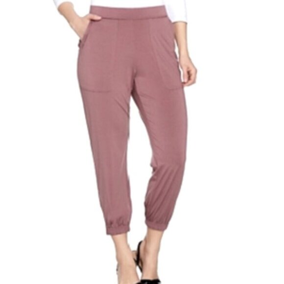 Lisa Rinna Collection Pull On Jogger Cargo Pants Large Petite - Picture 1 of 12